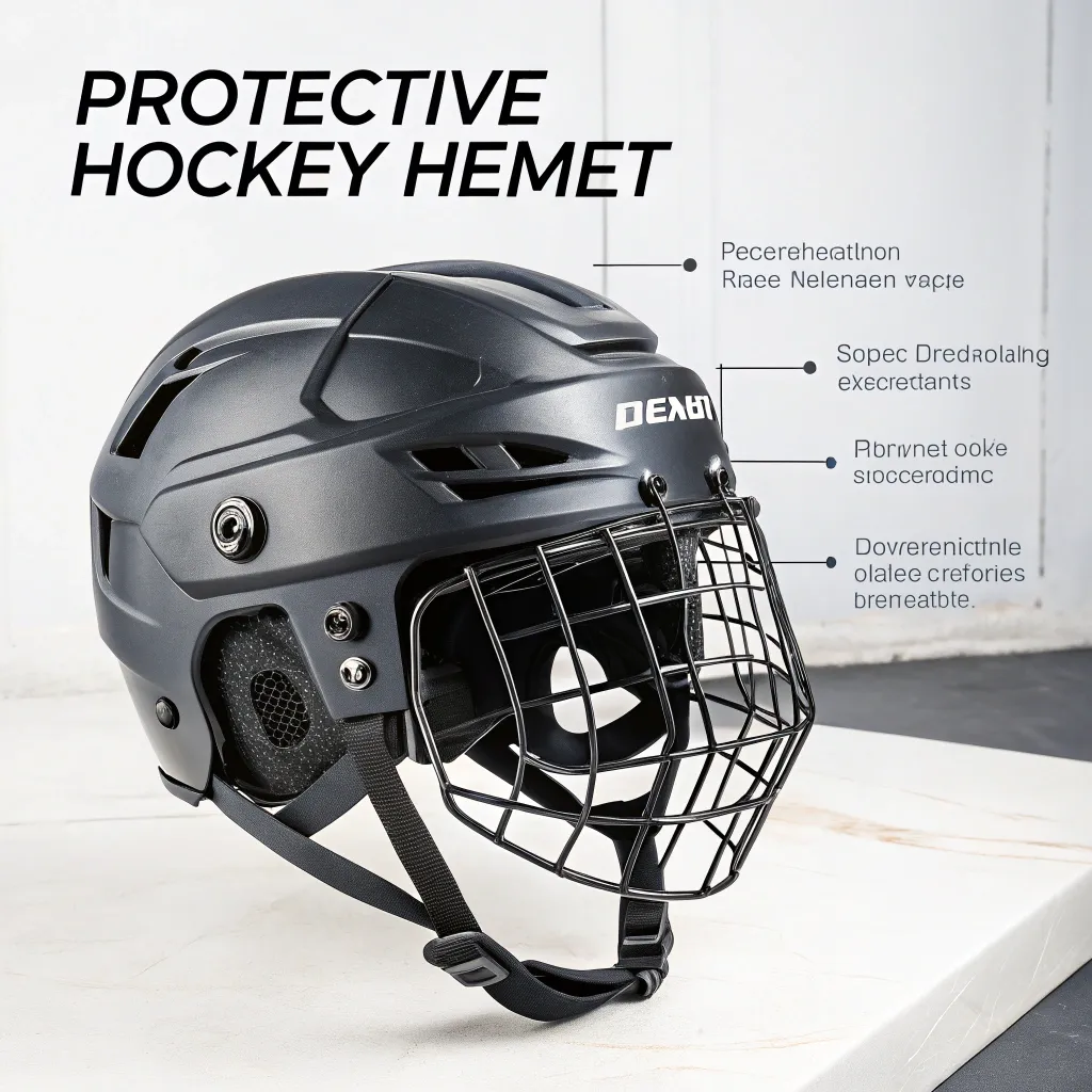 Protective hockey helmet