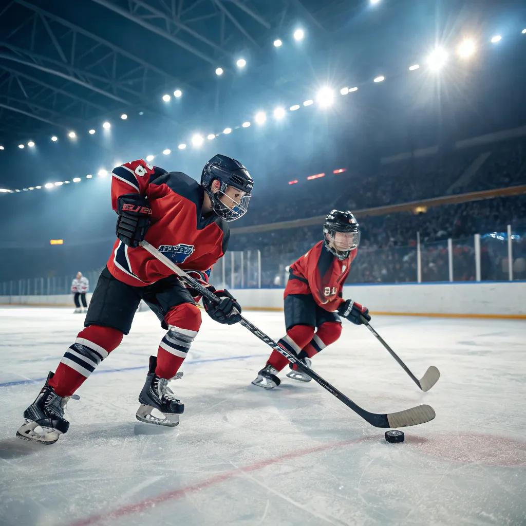 Thompson twins playing hockey